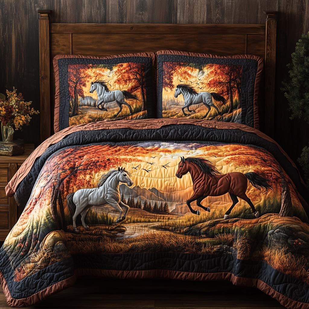 Summit Horse Dreams 3-Piece Quilted Bedding Set - Single (59" x 70")