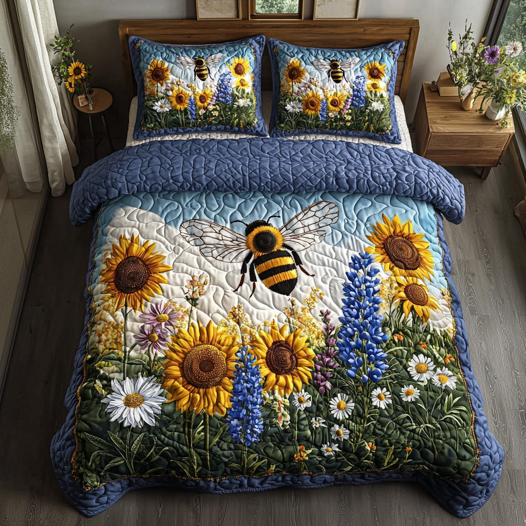 Sunbee Whispers 3-Piece Quilted Bedding Set - Single (59" x 70")