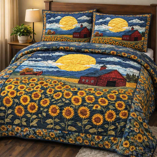 Sunflower Barn 3-Piece Quilted Bedding Set - Single (59" x 70")