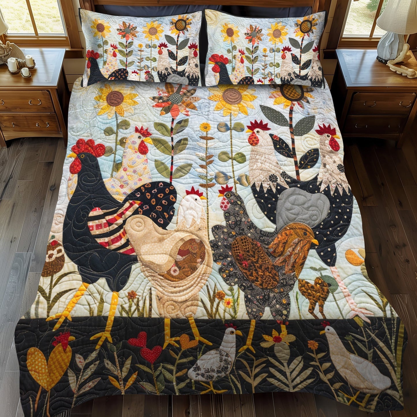 Single (59'' x 70'') /Barnyard Squad 3-Piece Quilted Bedding Set
