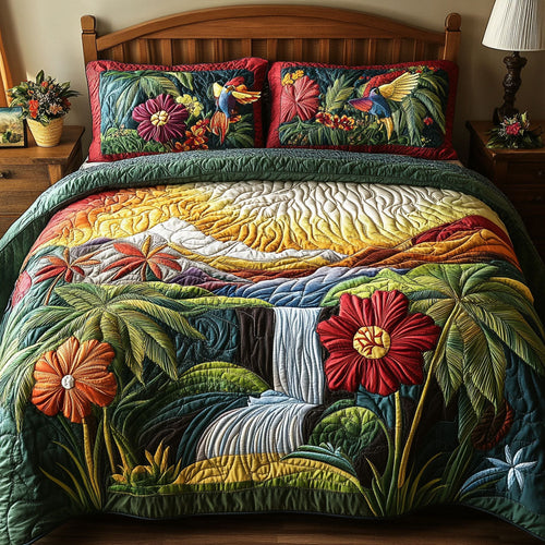 Sunset Haven 3-Piece Quilted Bedding Set - Single (59" x 70")