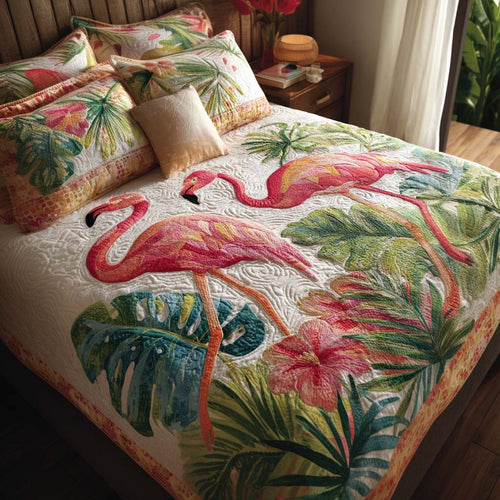Sunset Love 3-Piece Quilted Bedding Set - Single (59" x 70")