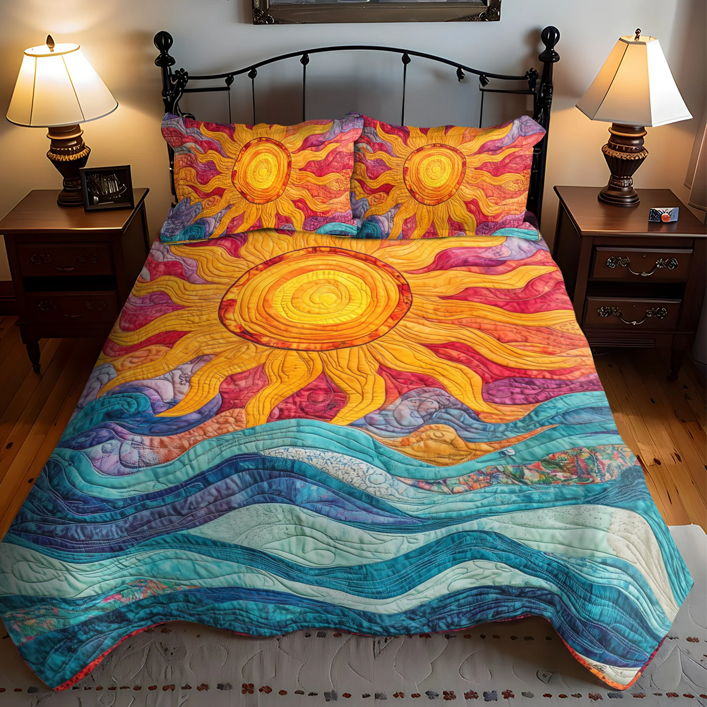 Single (59'' x 70'') /Sunshine Parade 3-Piece Quilted Bedding Set