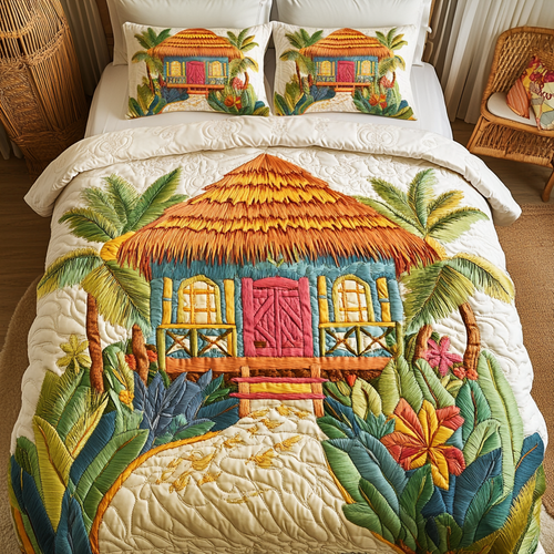 Sunshine Shores 3-Piece Quilted Bedding Set - Single (59" x 70")