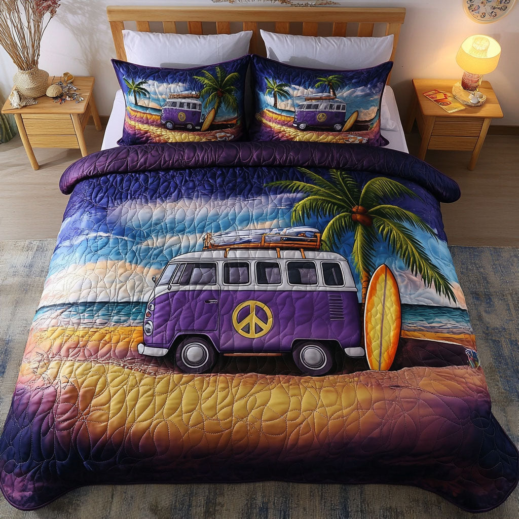 Surfer Paradise 3-Piece Quilted Bedding Set - Single (59" x 70")
