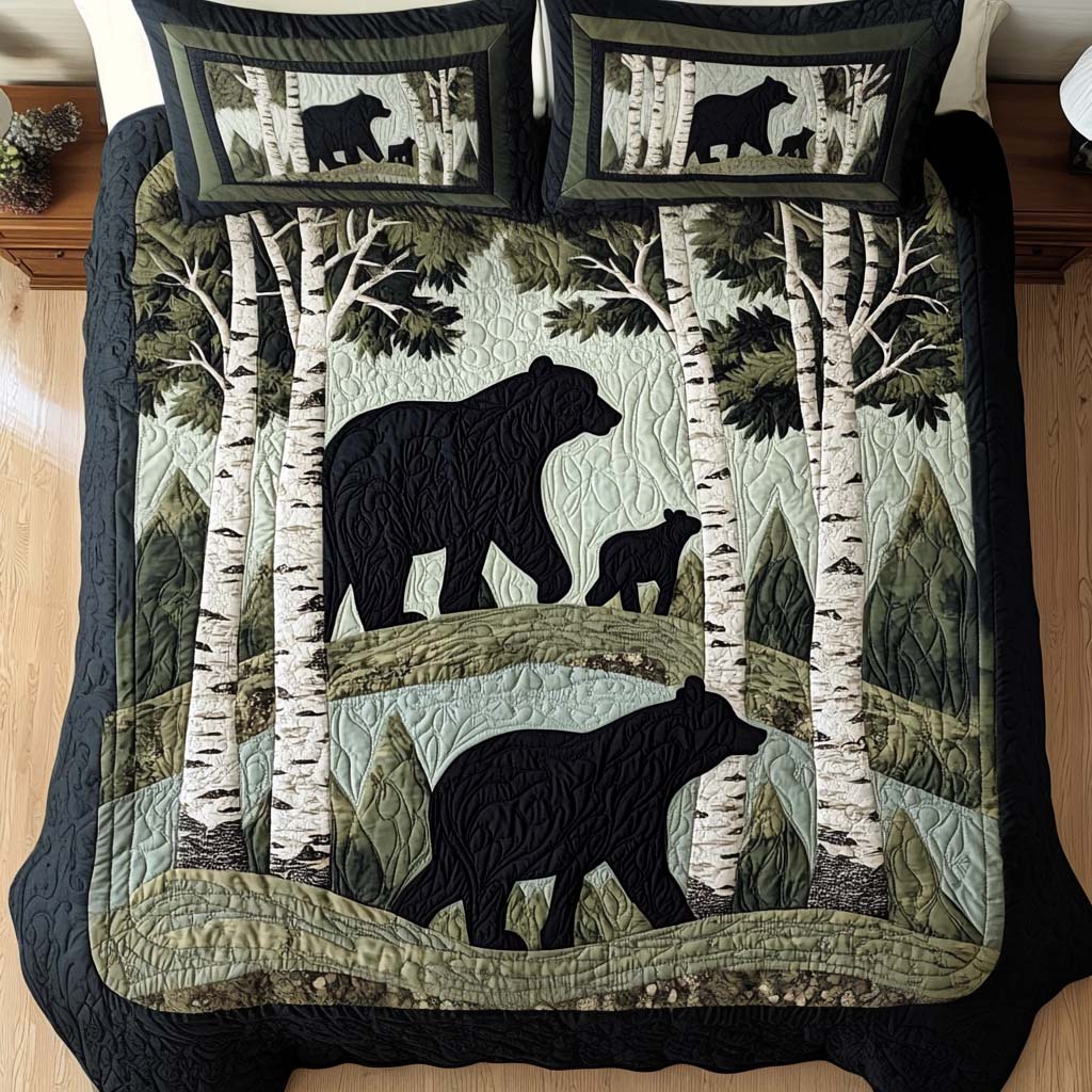Sweet Bear 3-Piece Quilted Bedding Set - Single (59" x 70")