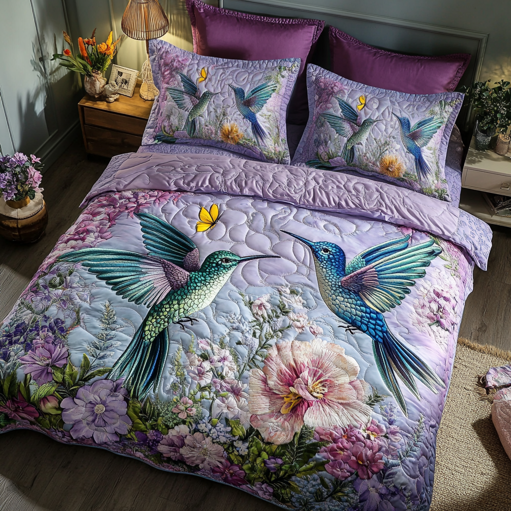 Sweet Nectar 3-Piece Quilted Bedding Set - Single (59" x 70")
