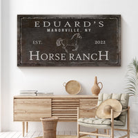 Family Horse Ranch Sign VI