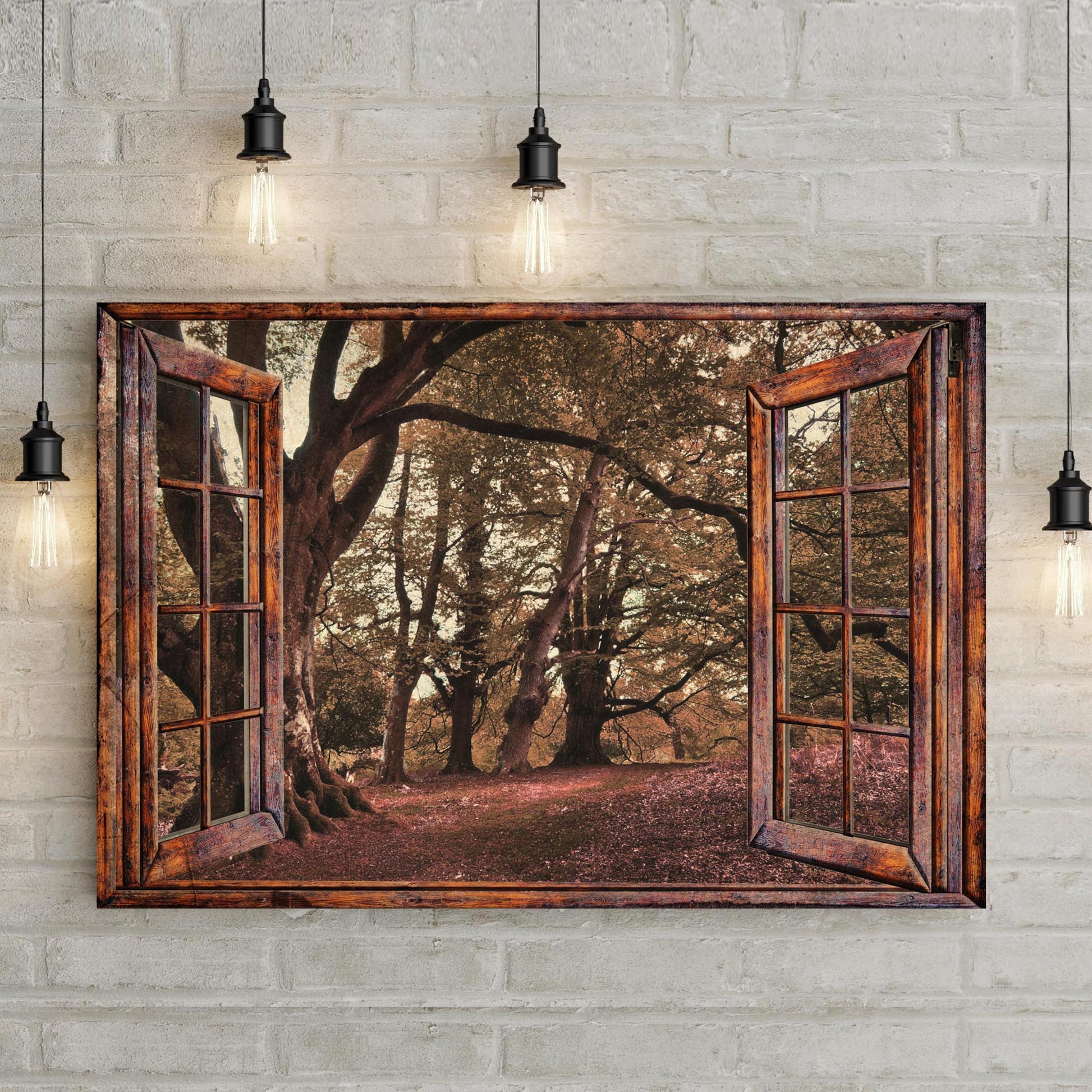To The Woods Windows Canvas Wall Art