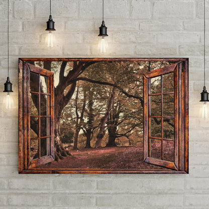 To The Woods Windows Canvas Wall Art
