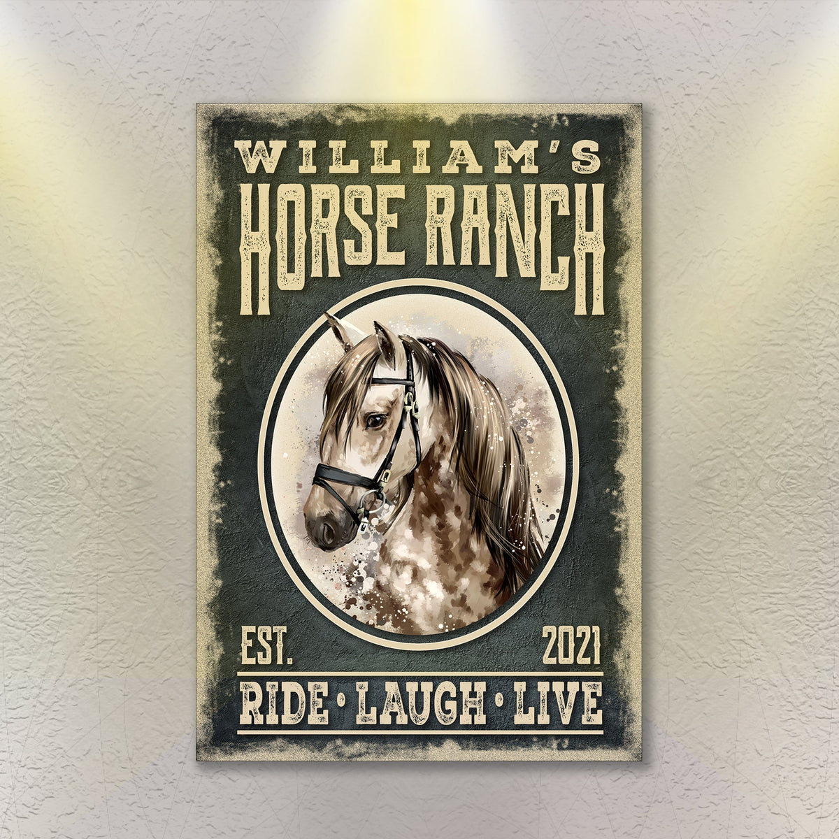 Family Horse Ranch Sign