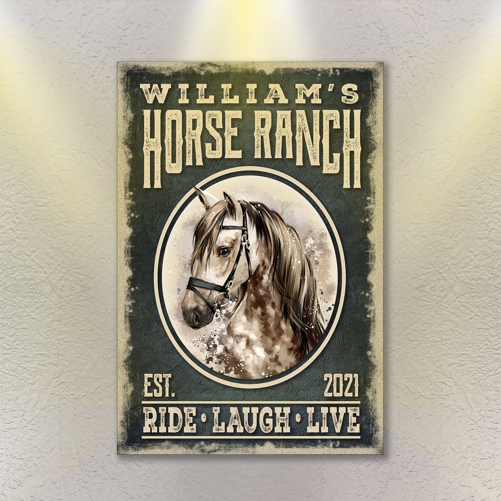 Family Horse Ranch Sign