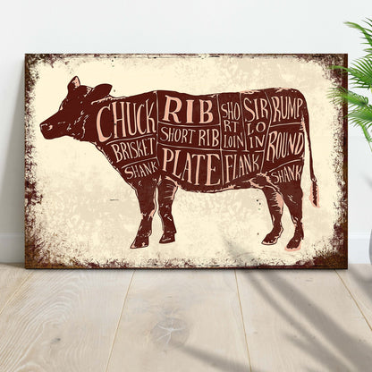 Cow Butcher Kitchen Sign