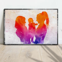 To My Two Moms Canvas Wall Art
