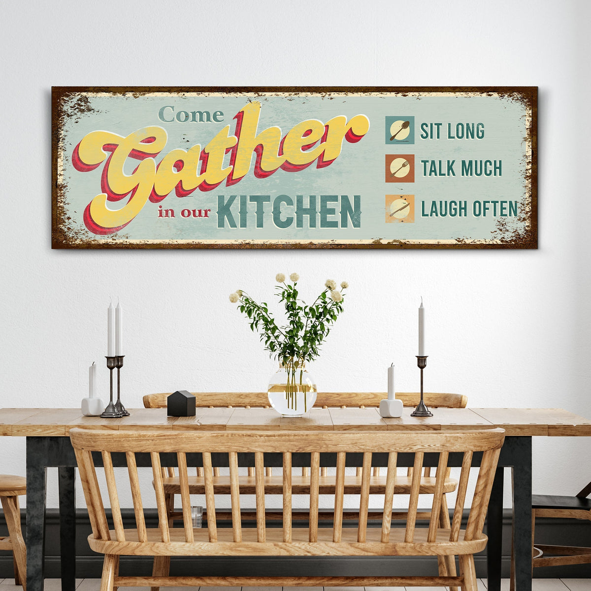 Come Gather In Our Kitchen Sign III