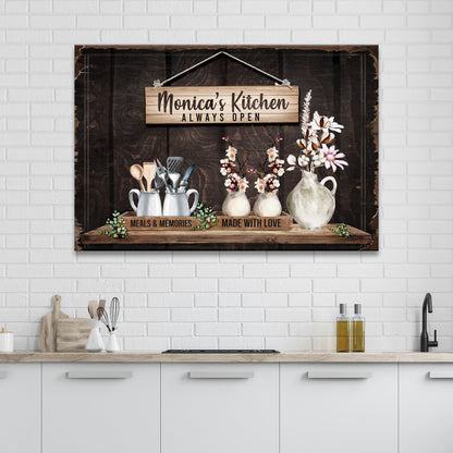 Made With Love Always Open Kitchen Sign