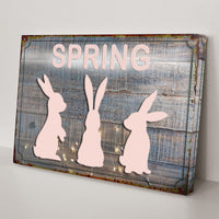 Spring Easter Bunnies Sign