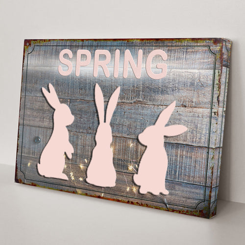 Spring Easter Bunnies Sign