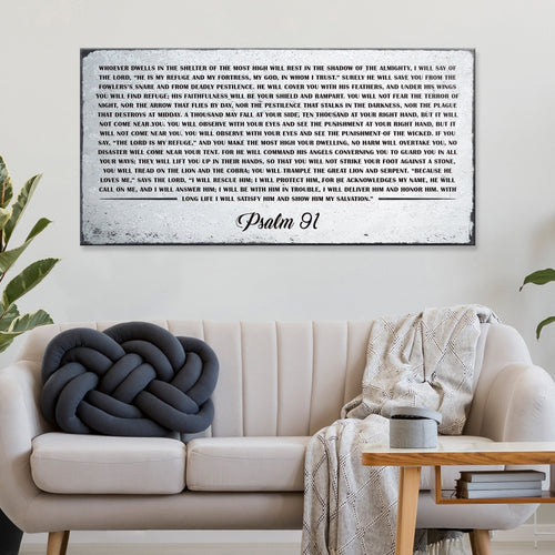 Psalm 91: 'Whoever Dwells in the Shelter of the Most High' Sign - Inspirational Christian Wall Art, Religious Decor