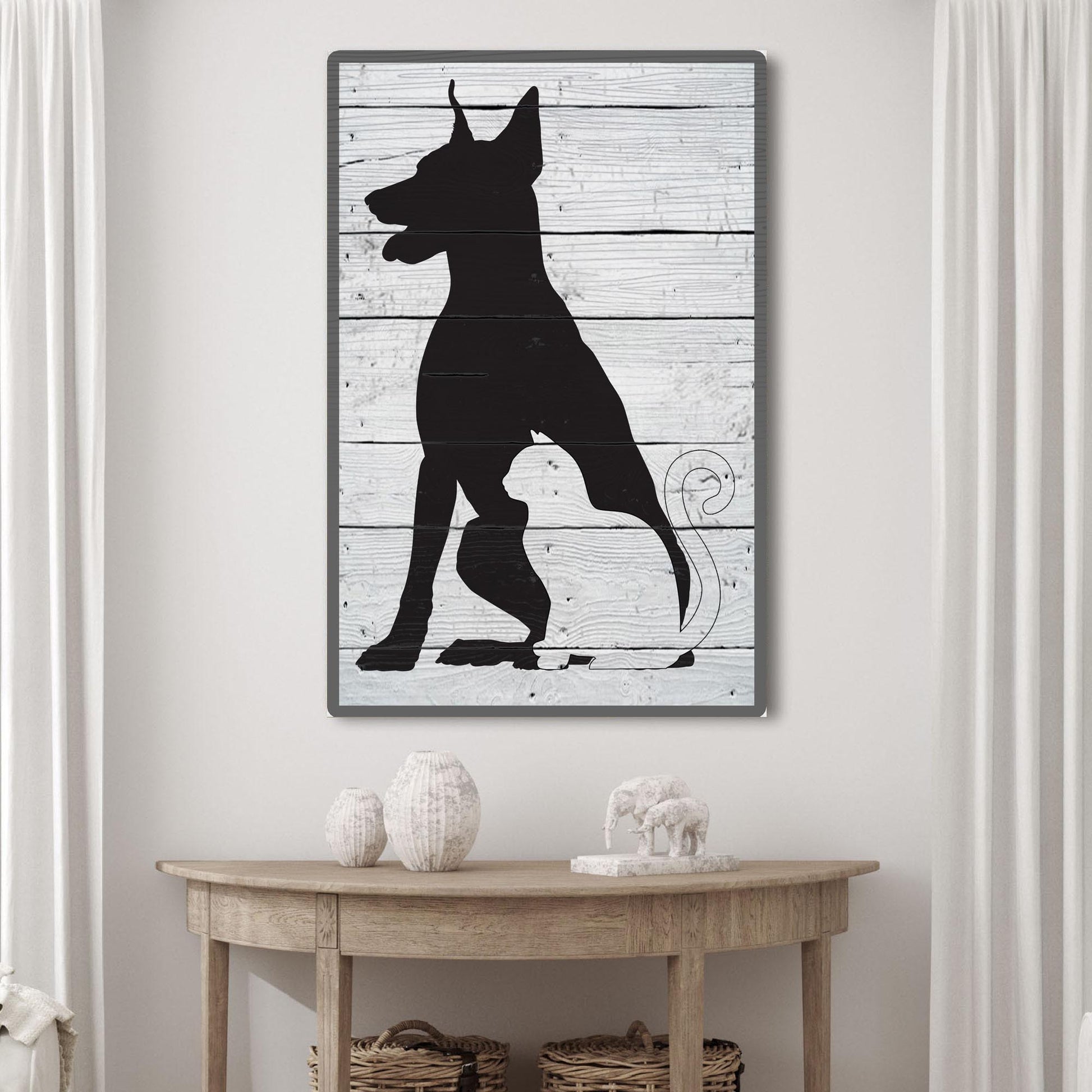 Cat And Dog Pet Canvas Wall Art
