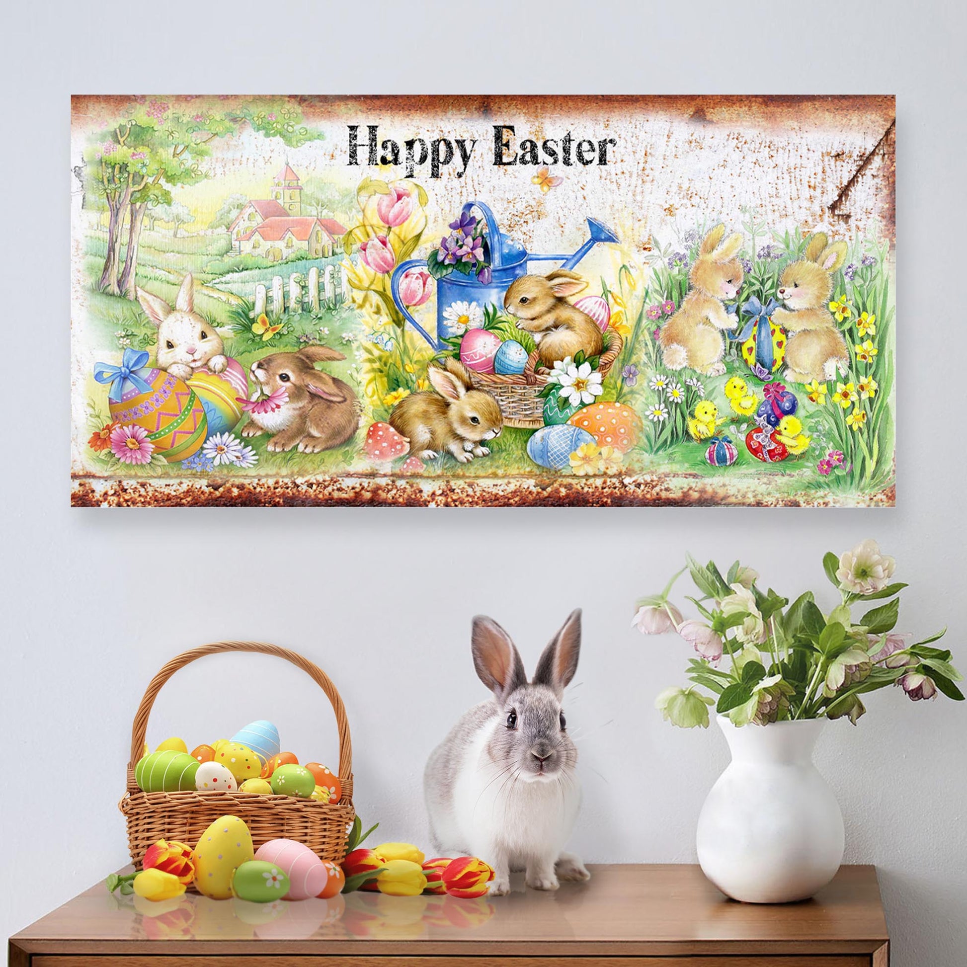 Vintage Happy Easter Sign