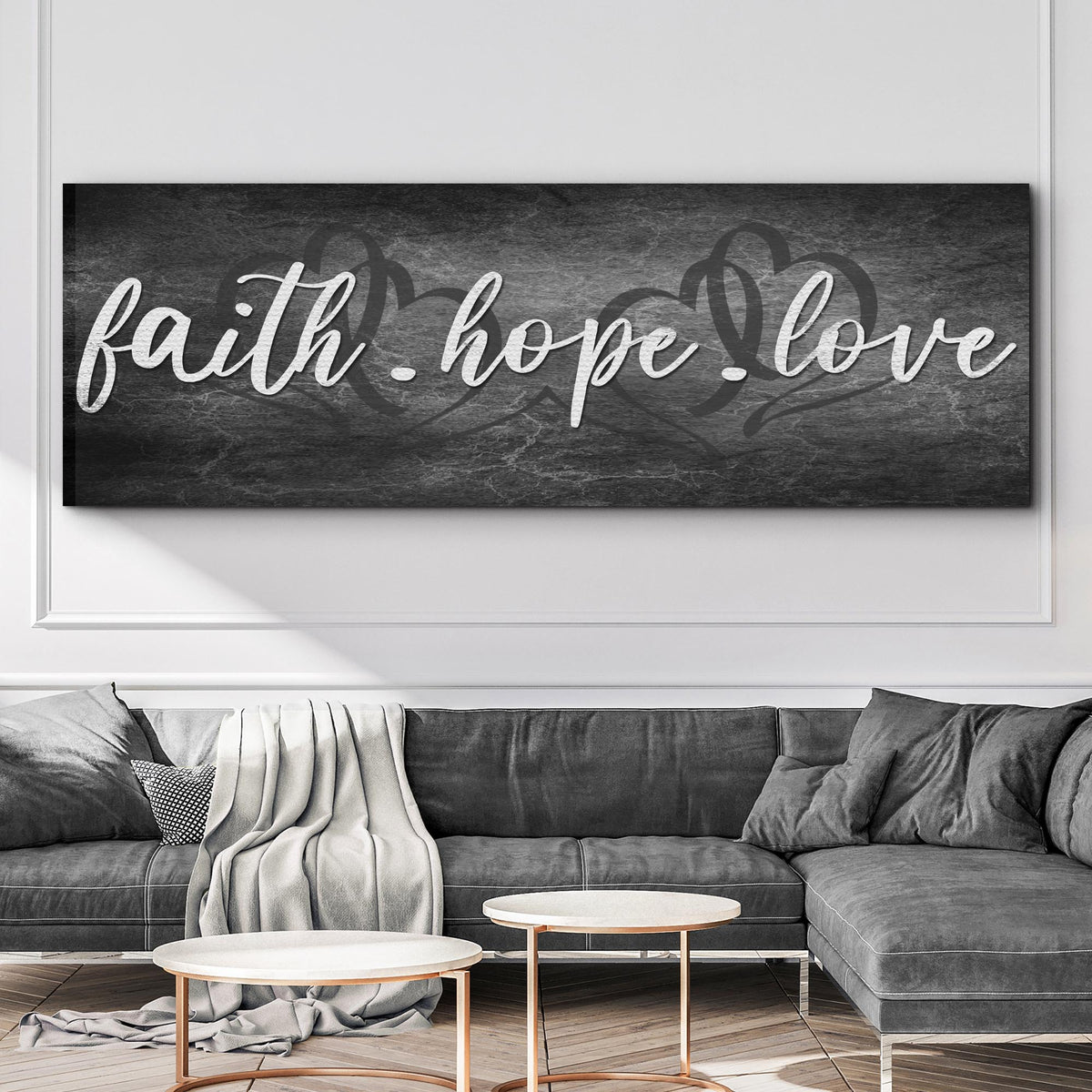 Faith, Hope, and Love Sign - Essential Christian Wall Art, Christian Home Decor, religious artwork