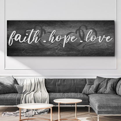 Faith, Hope, and Love Sign - Essential Christian Wall Art, Christian Home Decor, religious artwork