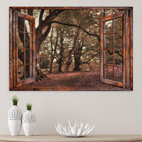 To The Woods Windows Canvas Wall Art