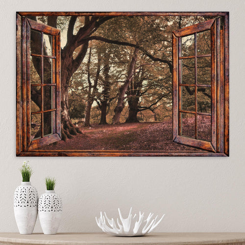 To The Woods Windows Canvas Wall Art