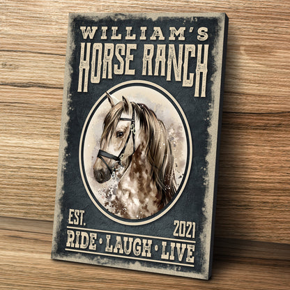 Family Horse Ranch Sign