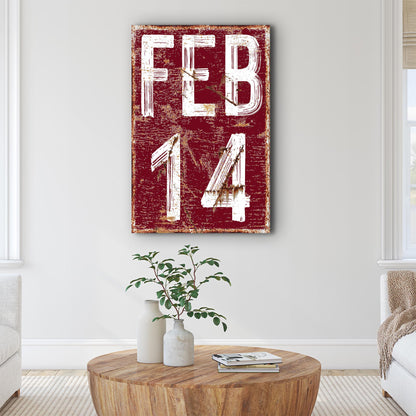 Feb 14 Sign - canvas