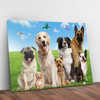 Happy Dogs Pet Canvas Wall Art