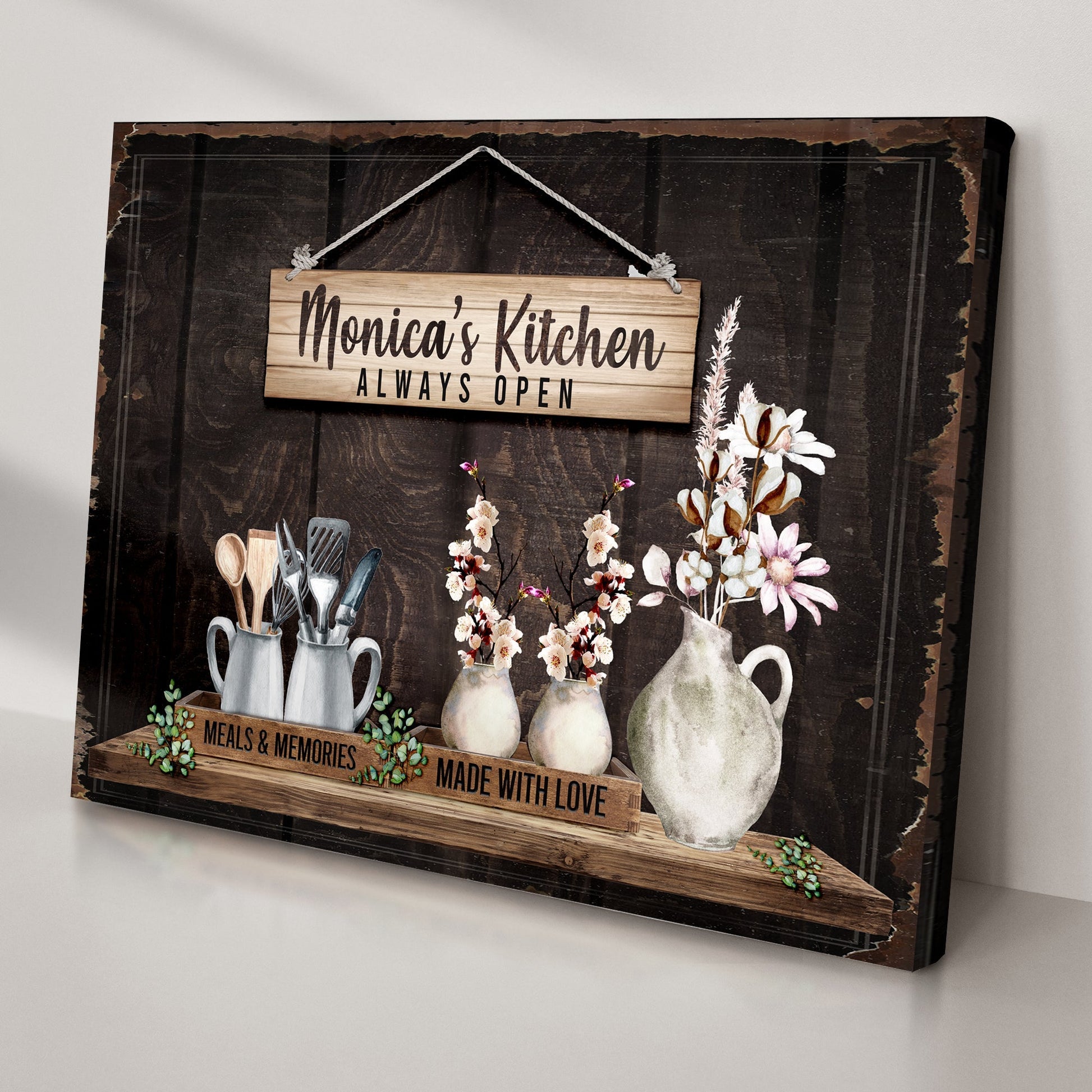 Made With Love Always Open Kitchen Sign
