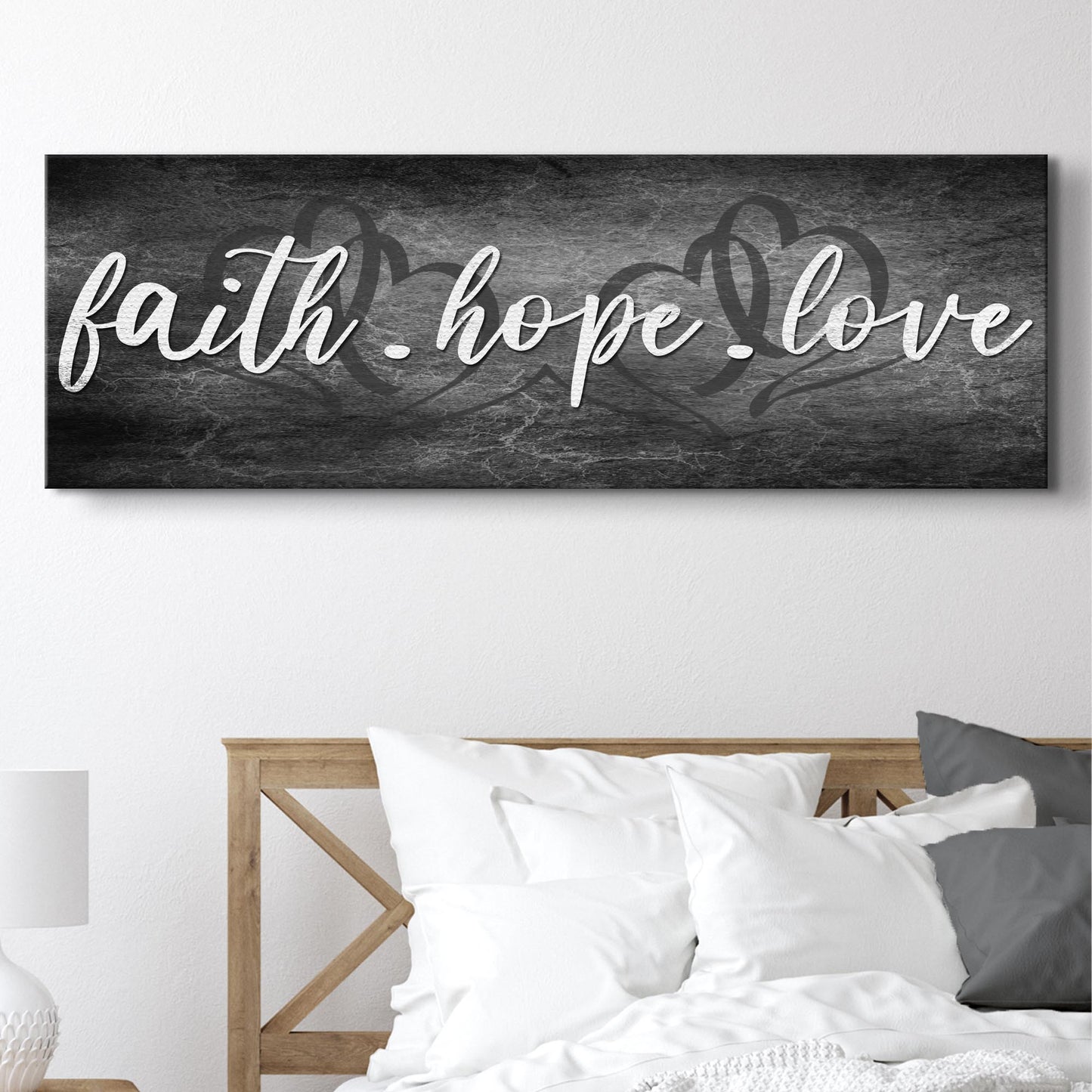 Faith, Hope, and Love Sign - Essential Christian Wall Art, Christian Home Decor, religious artwork