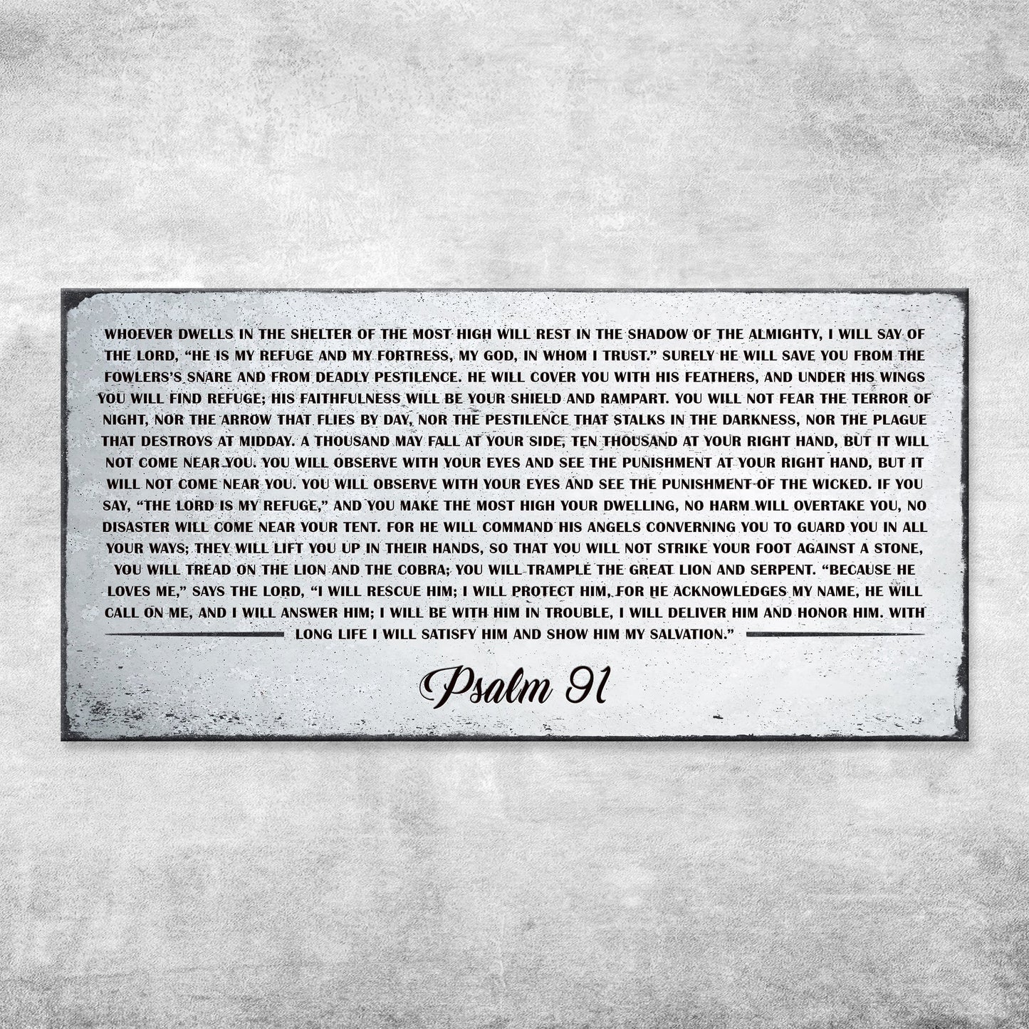 Psalm 91: 'Whoever Dwells in the Shelter of the Most High' Sign - Inspirational Christian Wall Art, Religious Decor