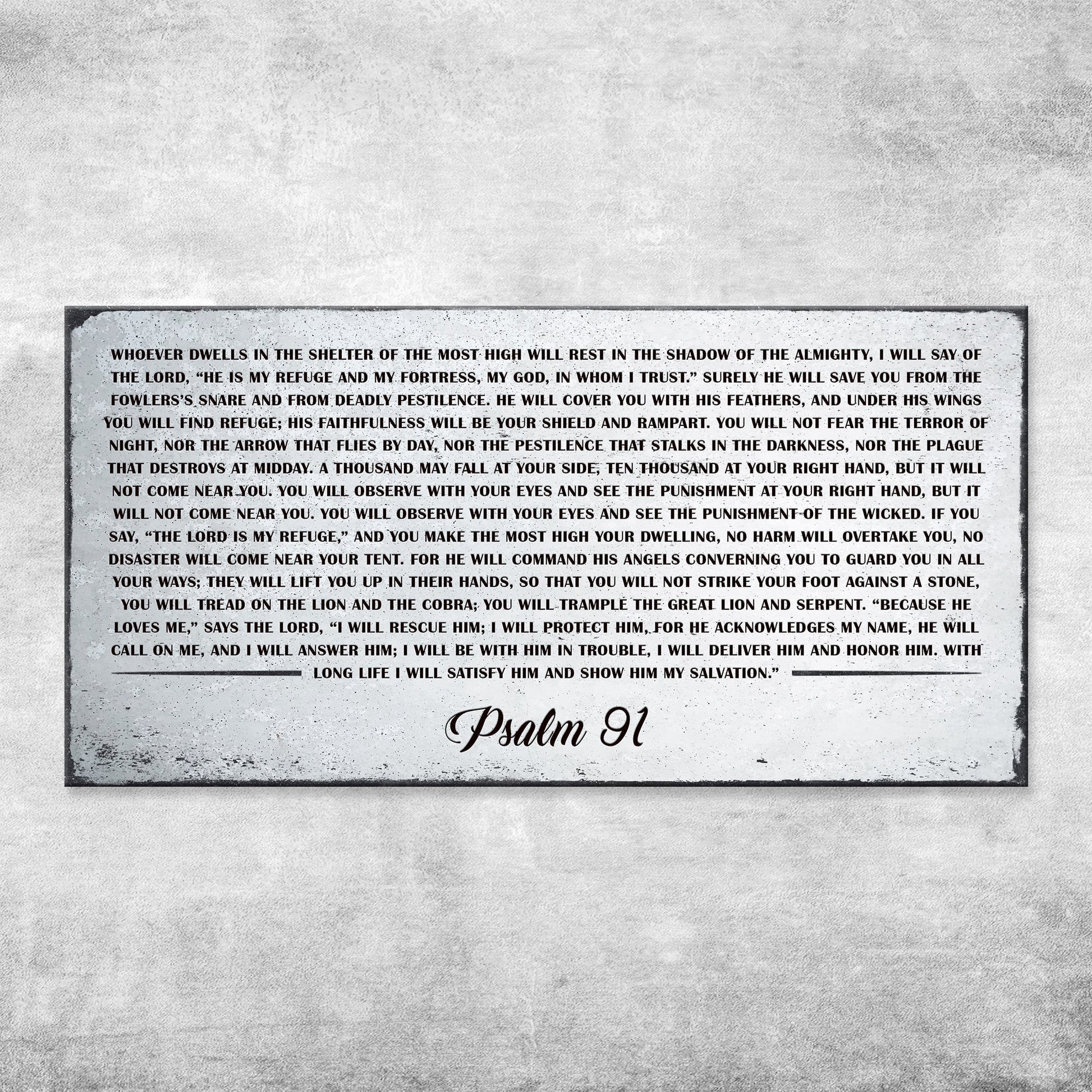 Psalm 91: 'Whoever Dwells in the Shelter of the Most High' Sign - Inspirational Christian Wall Art, Religious Decor