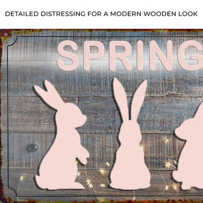 Spring Easter Bunnies Sign
