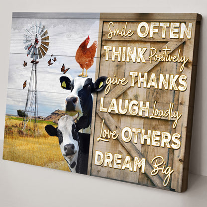 Smile Often Give Thanks Sign