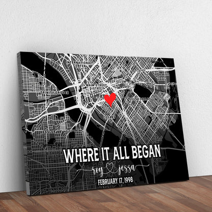 Couple Street Map Sign