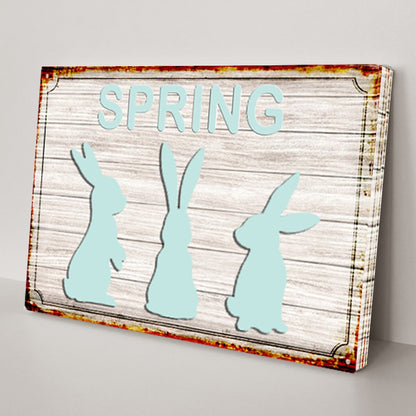 Spring Easter Bunnies Sign