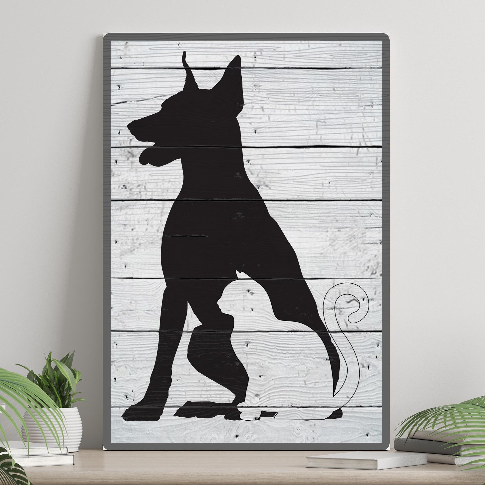 Cat And Dog Pet Canvas Wall Art