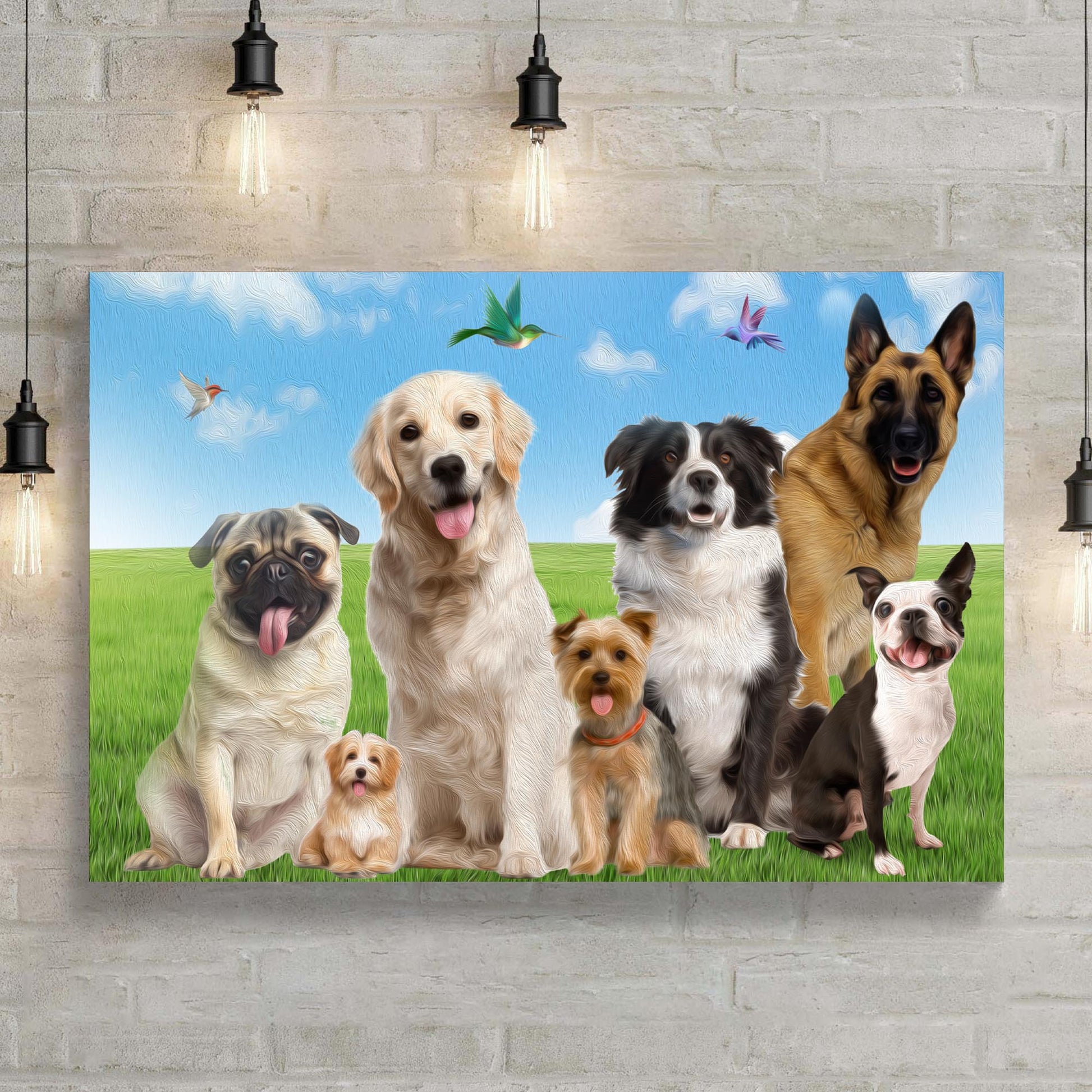Happy Dogs Pet Canvas Wall Art