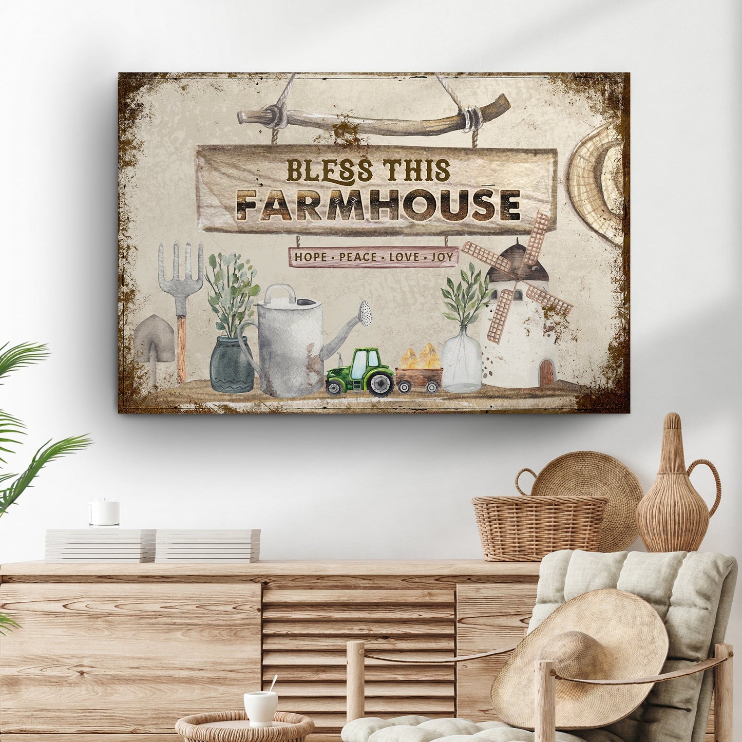 Bless This Farmhouse Sign