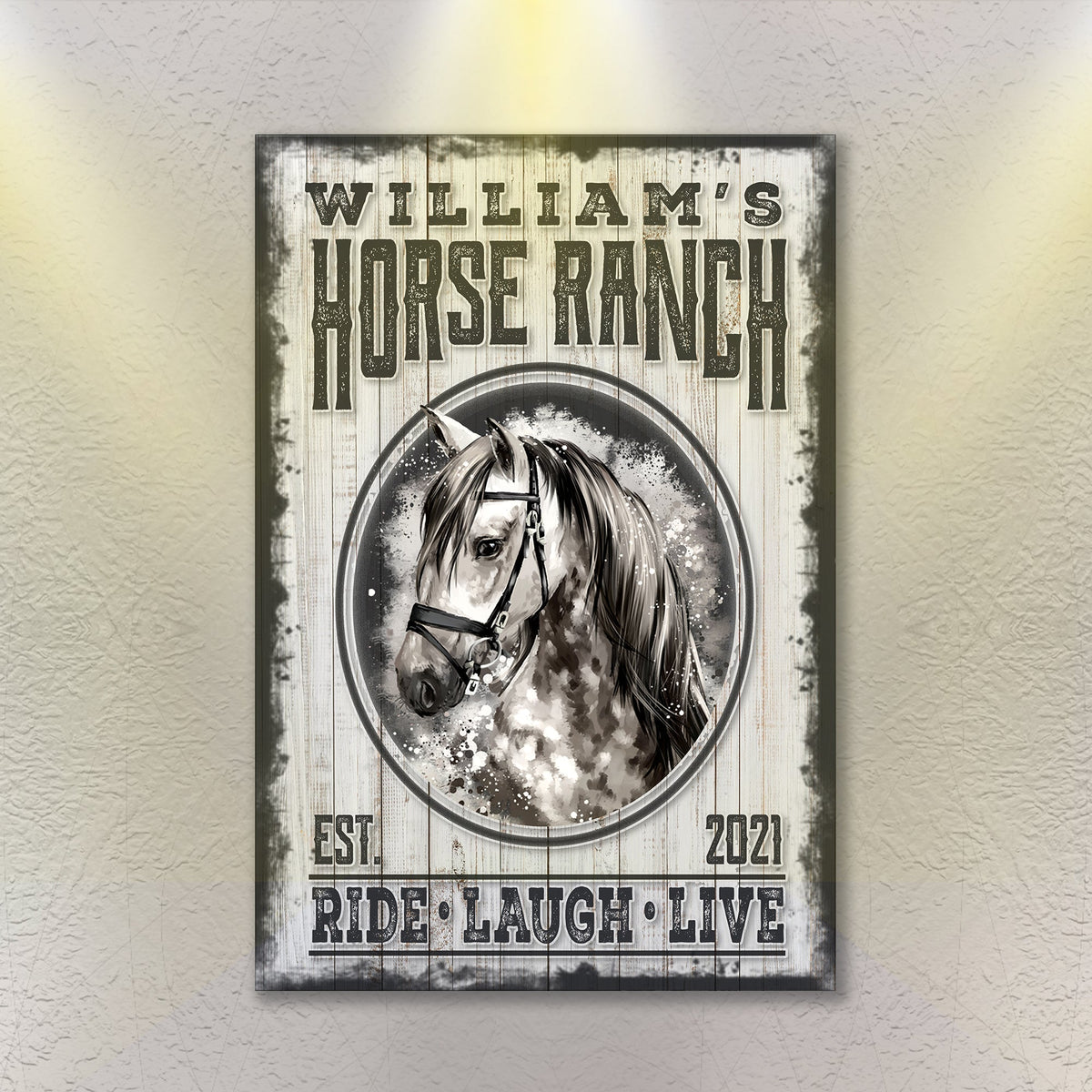 Family Horse Ranch Sign