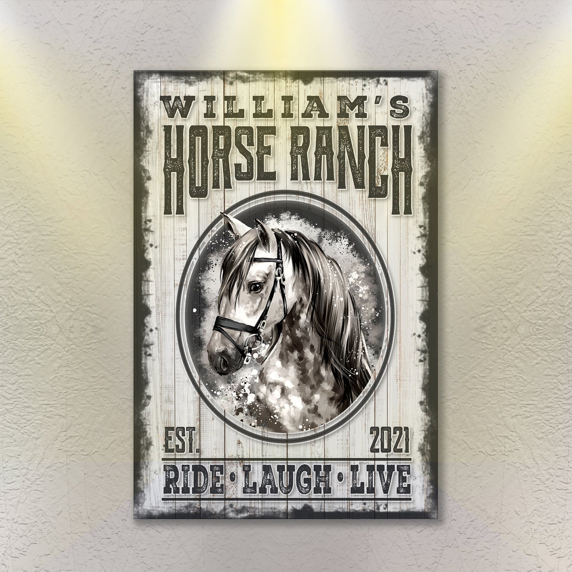 Family Horse Ranch Sign