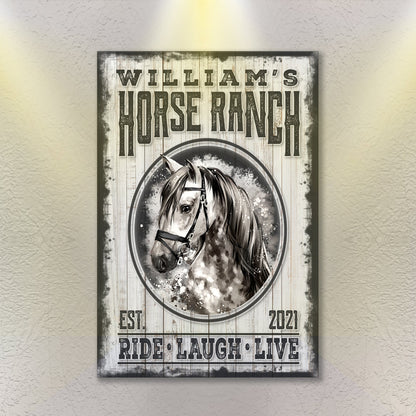 Family Horse Ranch Sign