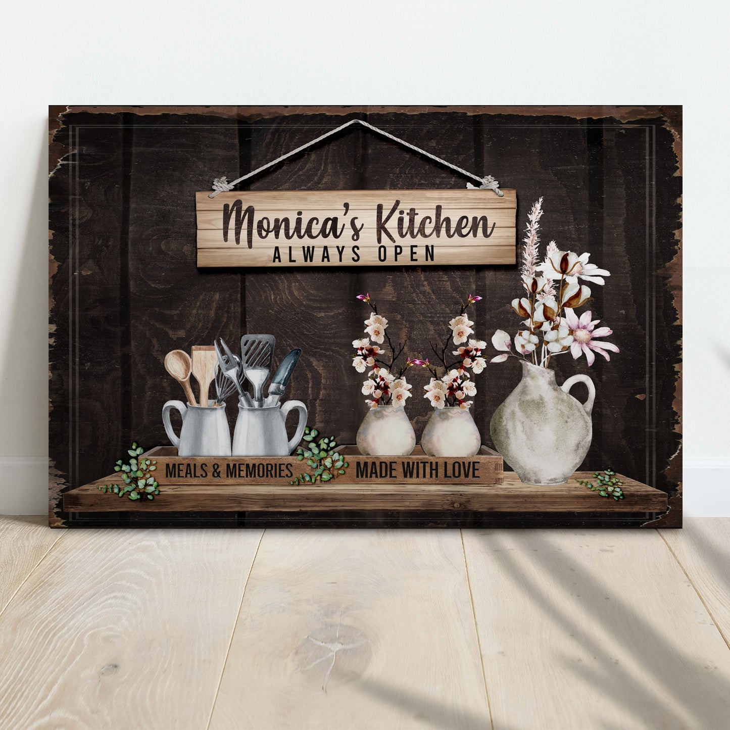Made With Love Always Open Kitchen Sign