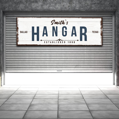 Hangar Sign - canvas