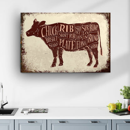 Cow Butcher Kitchen Sign