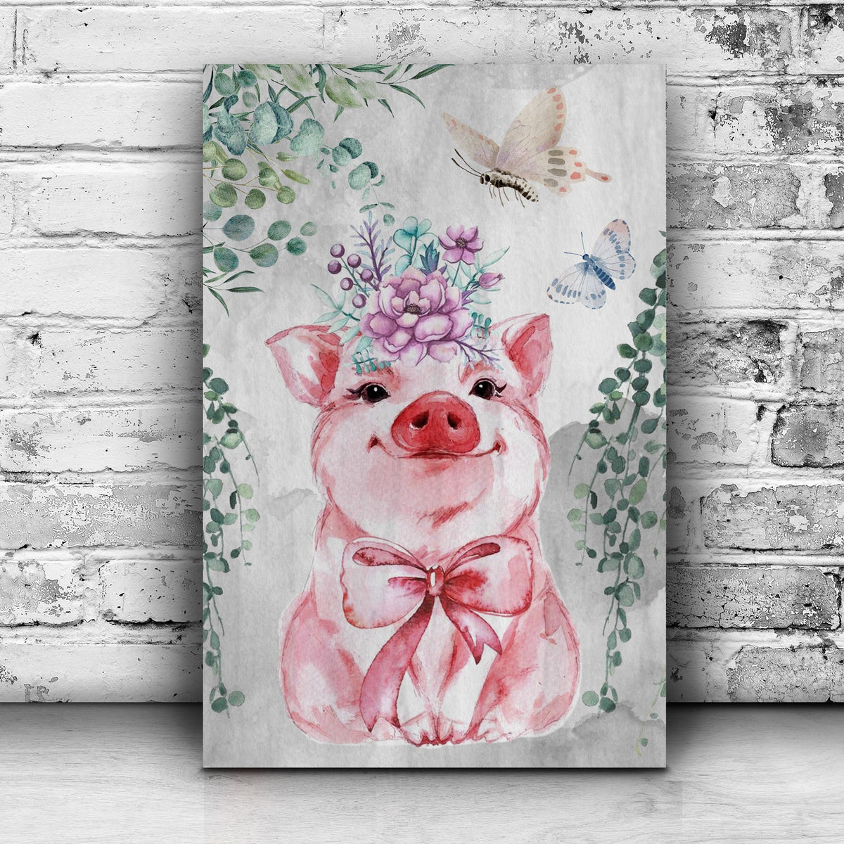 The Cutest Piglet Canvas Wall Art